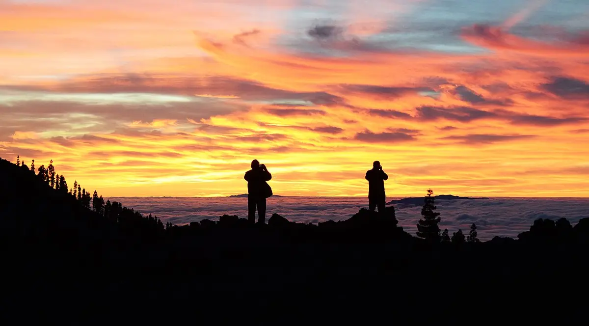 Sonnenuntergang in der Hochgebirgslandschaft rund um den Teide
