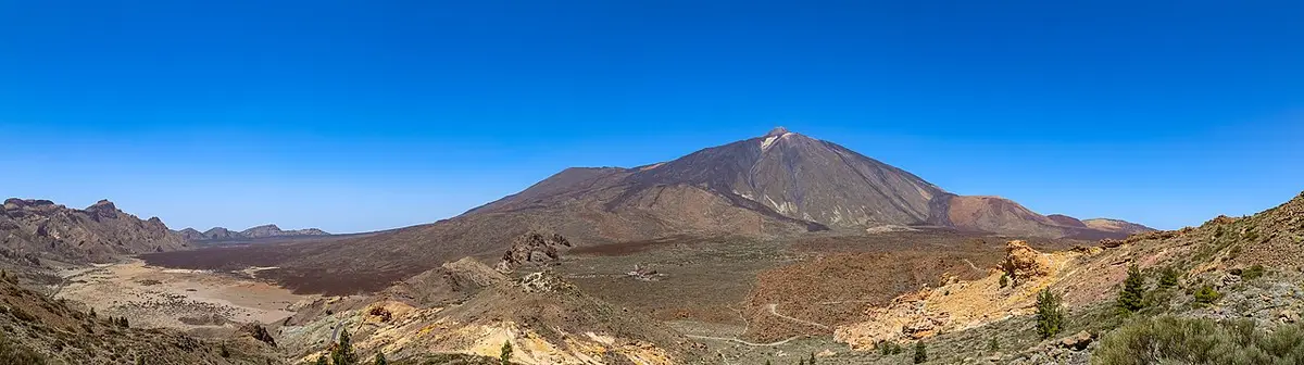 Panoramablick über Las Cañadas zum Teide im Teide-Nationalpark